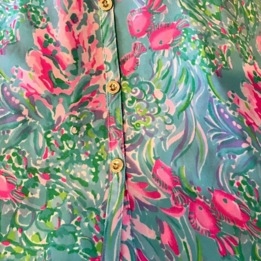 TWO Lilly Pulitzer DAKOTA Top Blouses - Picture 4 of 6